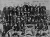 A banda do colégio Salesianos foi criada em 1888 e esta é uma das suas primeiras fotos: 1896. À frente um retrato de dom Bosco. Colégio Salesianos.