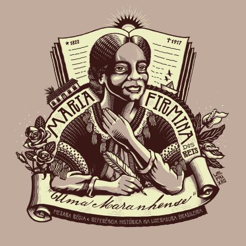 Maria Firmina dos Reis, ilustração de Wal Paixão