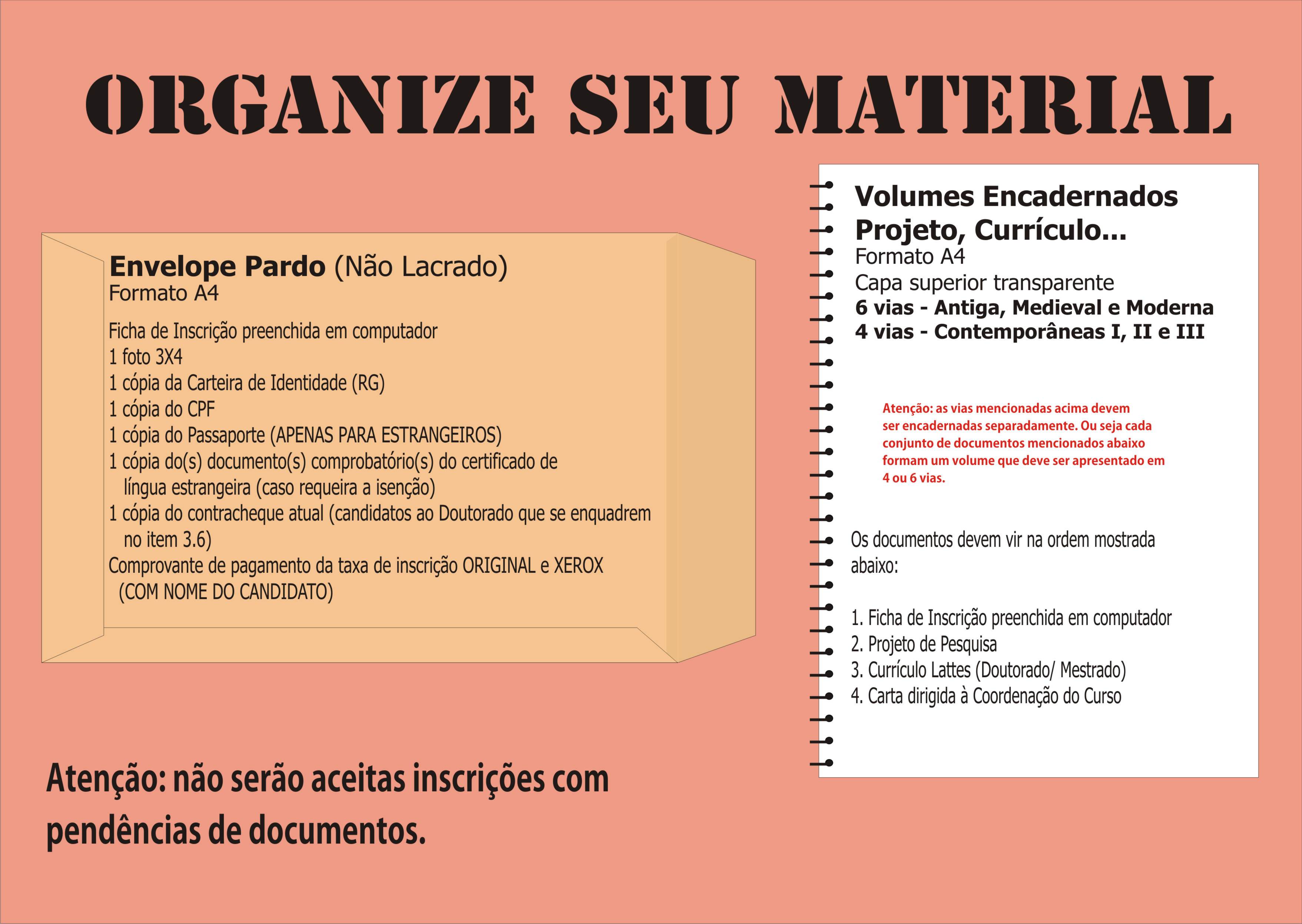 Organize seu material